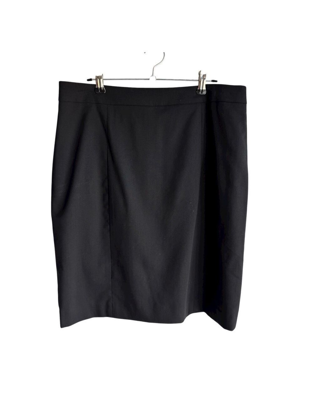 Club Monaco Wool Pencil Skirt Sz 10 Black Classic Capsule Preppy Waitress VGUC